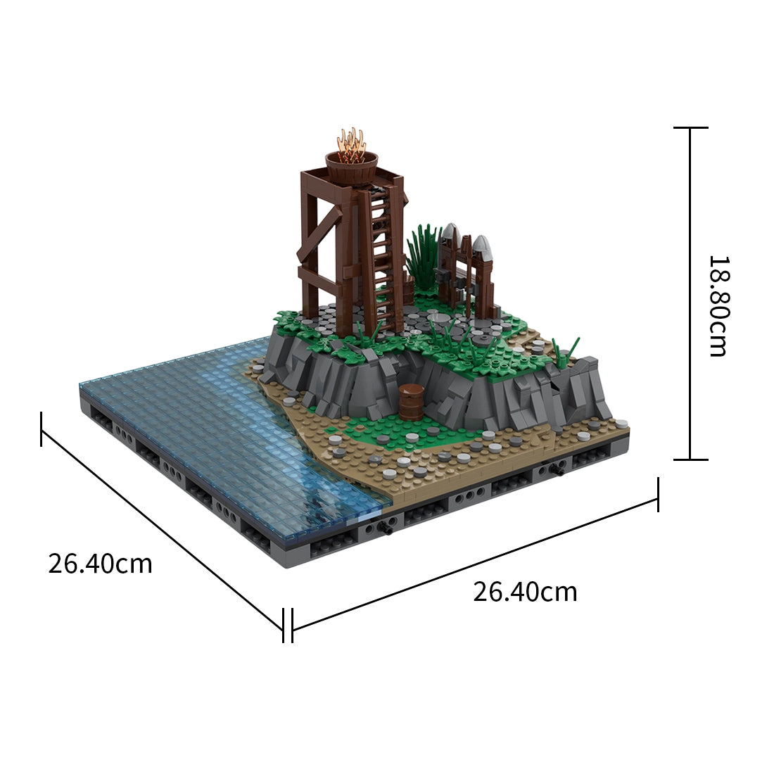 Medieval Watchtower Brick Kit, MA-001 Signalfire Building Blocks