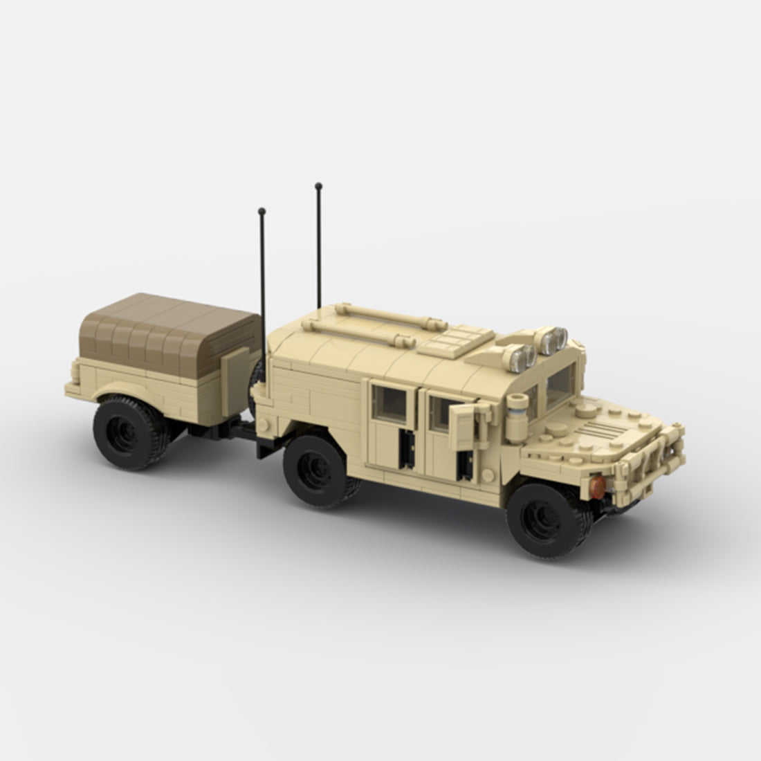 Desert HUMVEE 7 Modern Military Vehicle Building Blocks