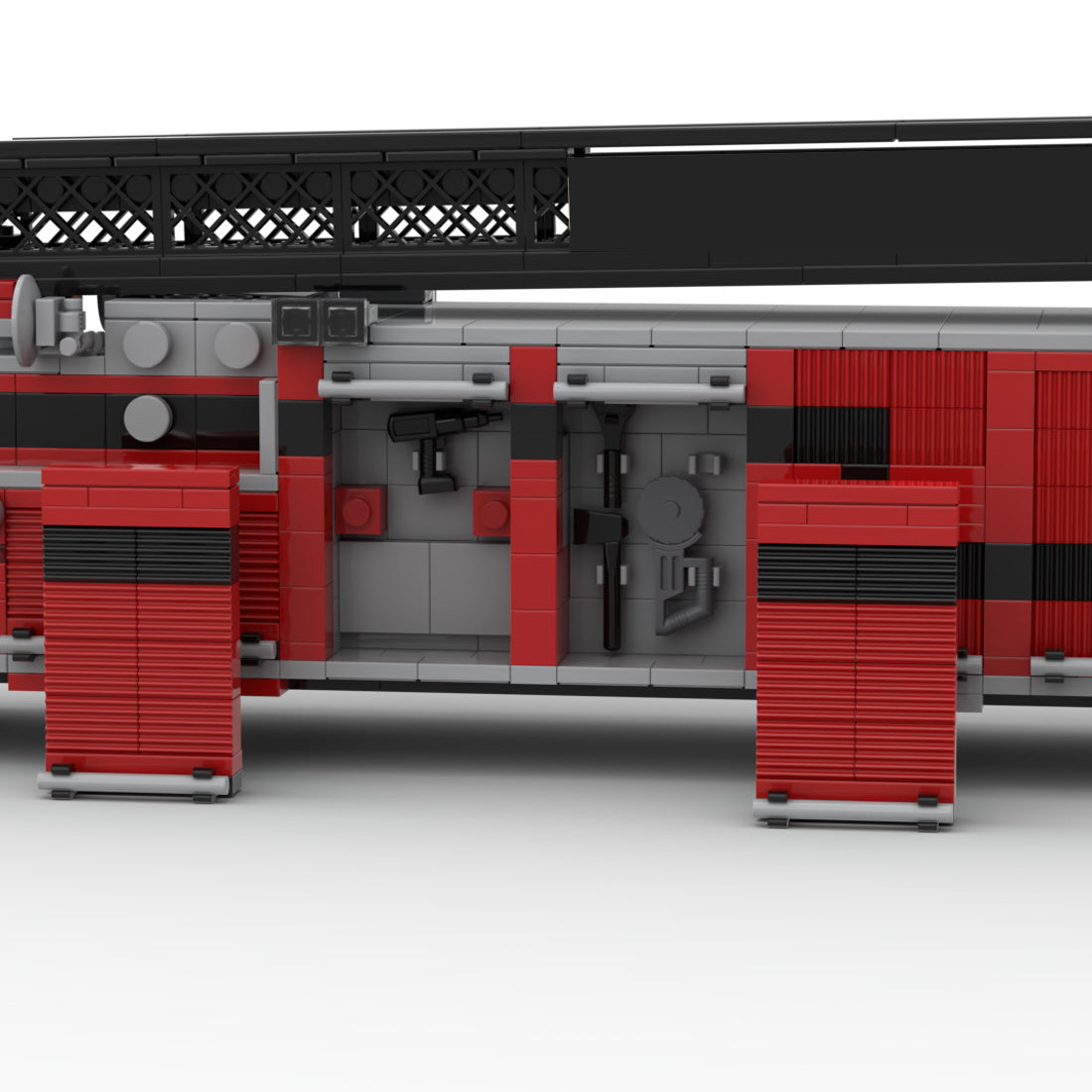 MOC-254378 Pierce Arrow XT Tiller Fire Truck Building Blocks