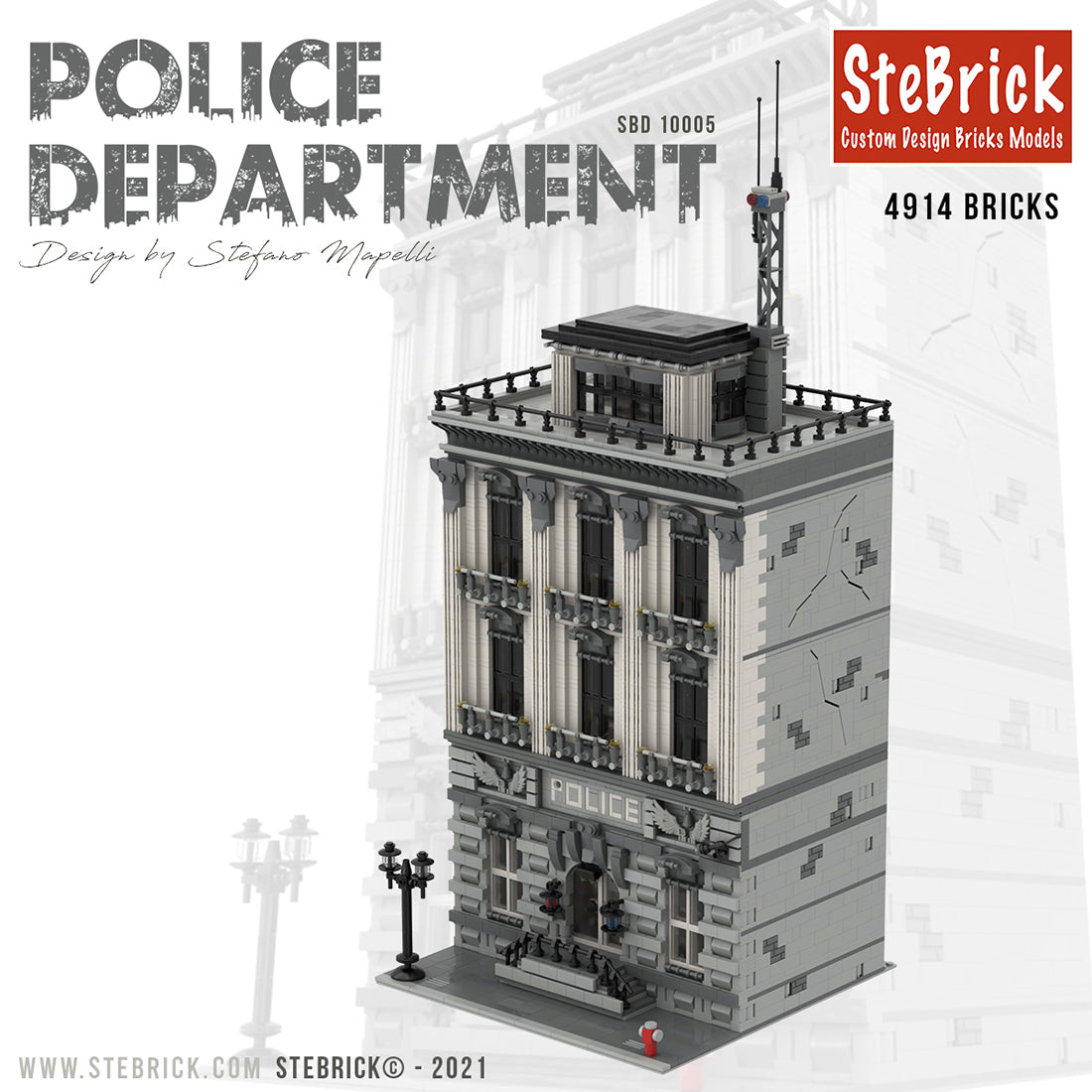 MOC-4652 Large-scale Police Department Building Blocks