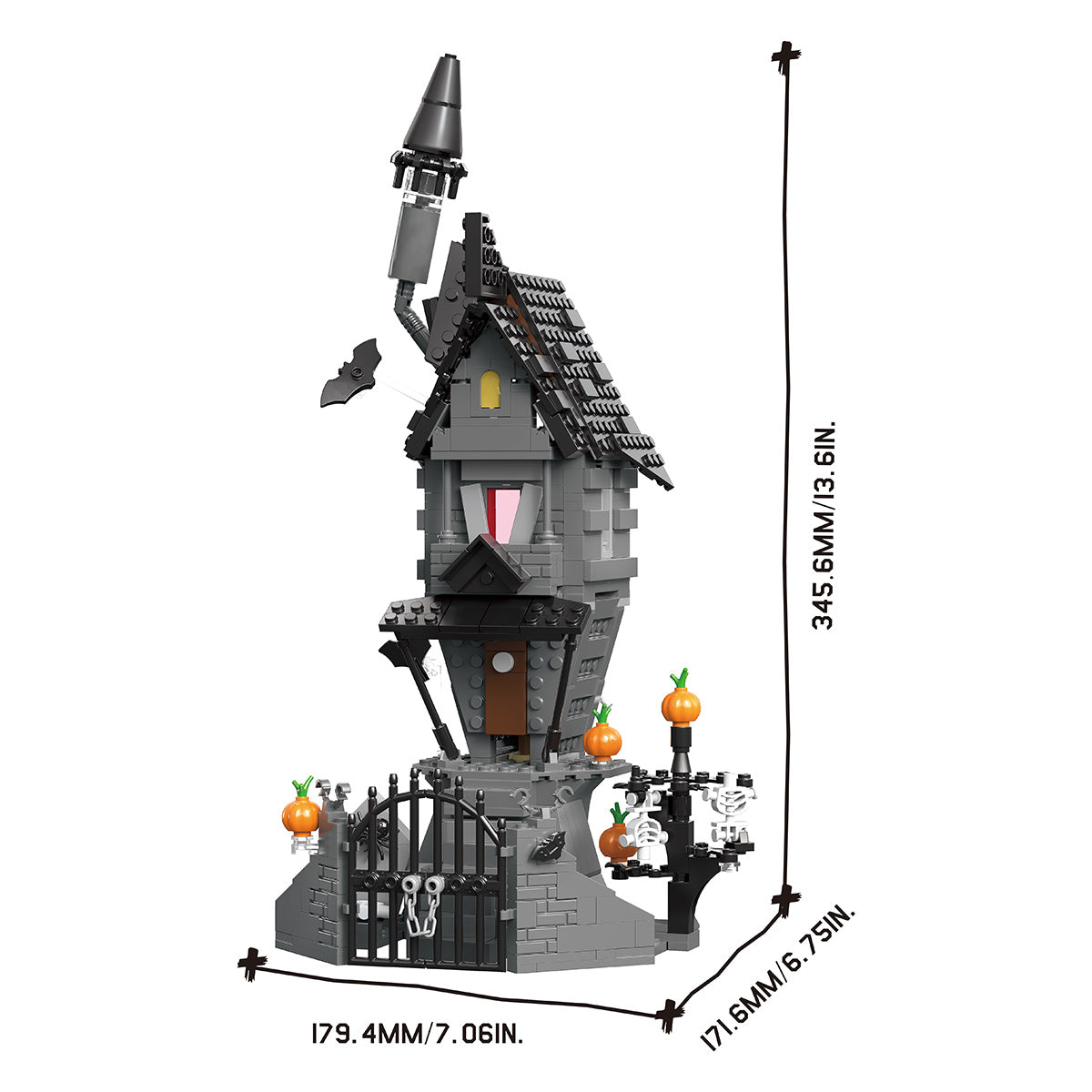 Halloween - Themed Dark Horror Cabin Building Blocks