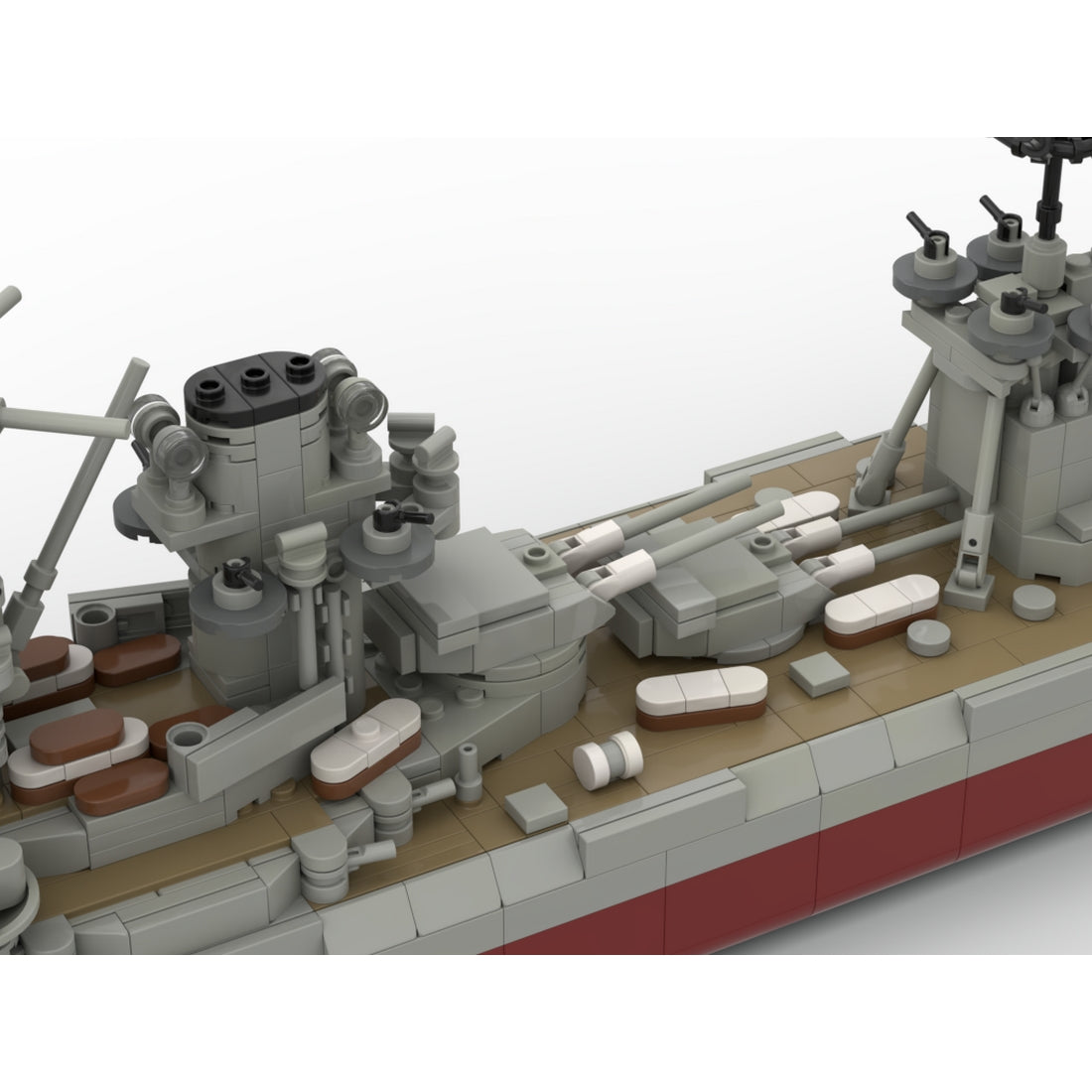 IJN Hyuga WWII Aviation Battleship Building Blocks