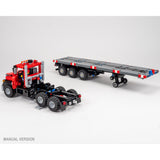 MOC-246143 American Heavy-Duty Truck & Self-Steering 3-Axle Trailer Building Blocks