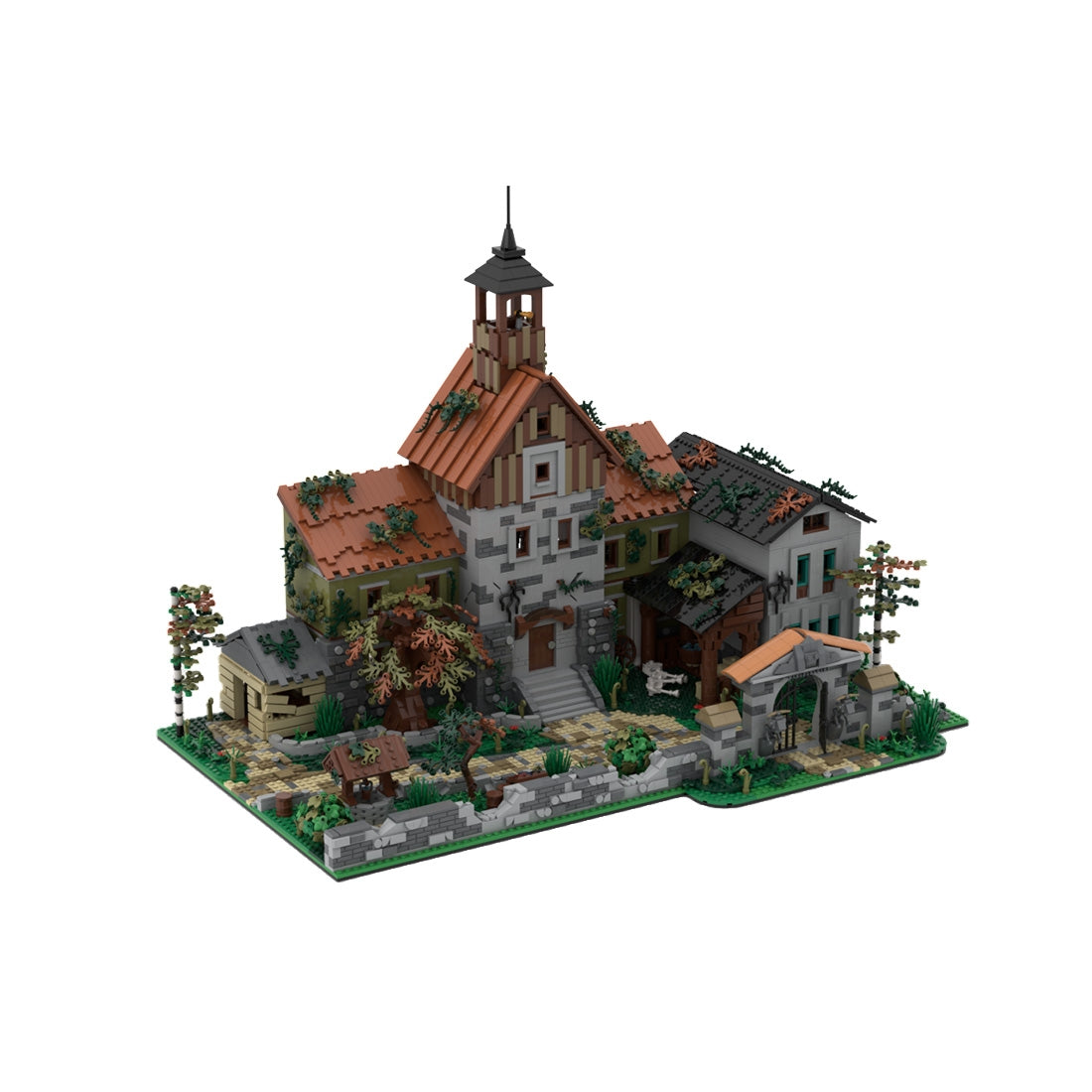MOC-273998 Abandoned Medieval Manor Modular Building Blocks (Weathered Edition)