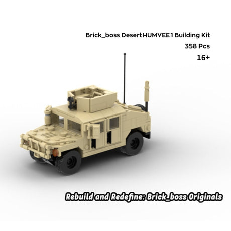 Desert HUMVEE 1 Modern Military Vehicle Building Blocks-LesDiy-Building Blocks-