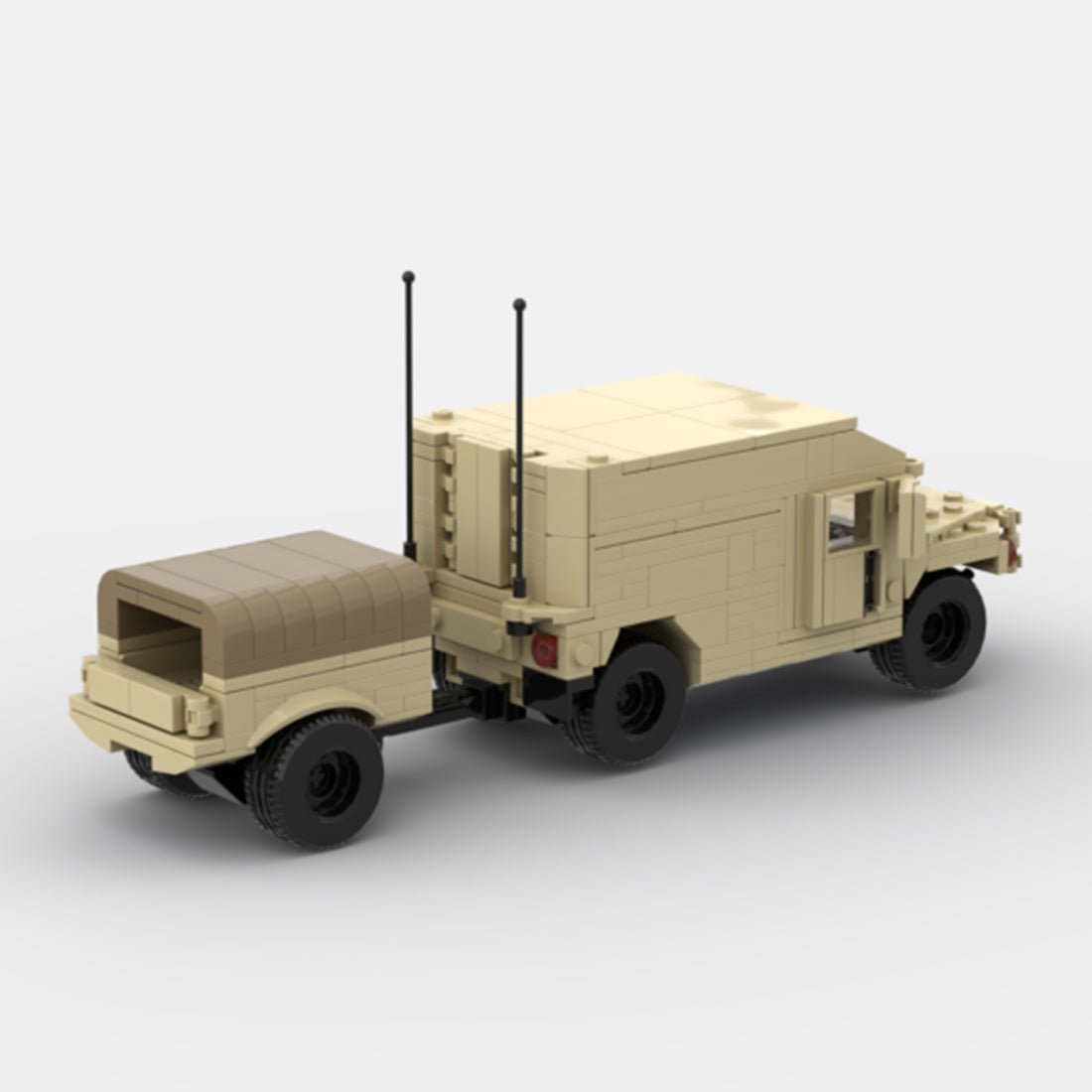 Desert HUMVEE 11 Modern Military Vehicle Building Blocks-LesDiy-Building Blocks-