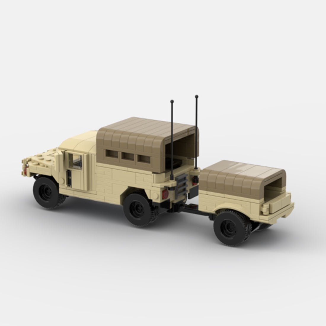Desert HUMVEE 12 Modern Military Vehicle Building Blocks-LesDiy-Building Blocks-