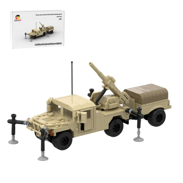 Desert HUMVEE 13 Modern Military Vehicle Building Blocks-LesDiy-Building Blocks-