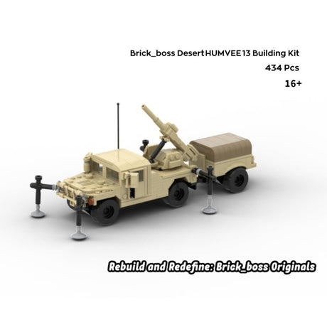 Desert HUMVEE 13 Modern Military Vehicle Building Blocks-LesDiy-Building Blocks-