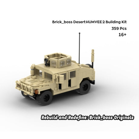 Desert HUMVEE 3 Modern Military Vehicle Building Blocks-LesDiy-Building Blocks-