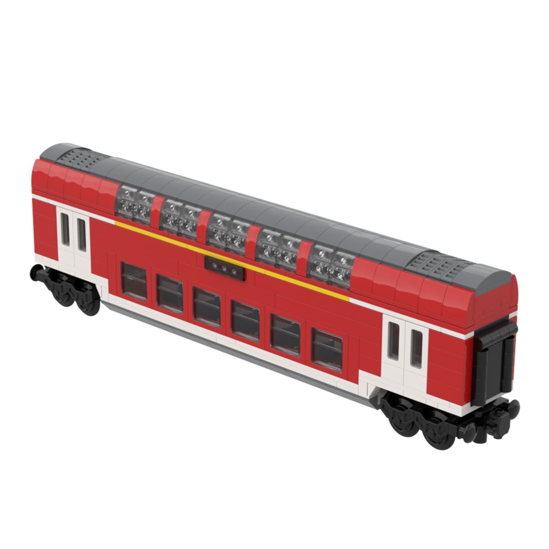 DoSto DB 1st Class Double-Decker Passenger Car Building Blocks-LesDiy-Train Carriage-