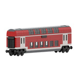 DoSto DB 2nd Class Double-Decker Passenger Car Building Blocks-LesDiy-Train Carriage-