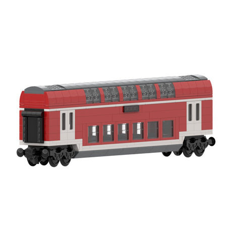 DoSto DB 2nd Class Double-Decker Passenger Car Building Blocks-LesDiy-Train Carriage-