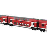 DoSto DB 2nd Class Double-Decker Passenger Car Building Blocks-LesDiy-Train Carriage-