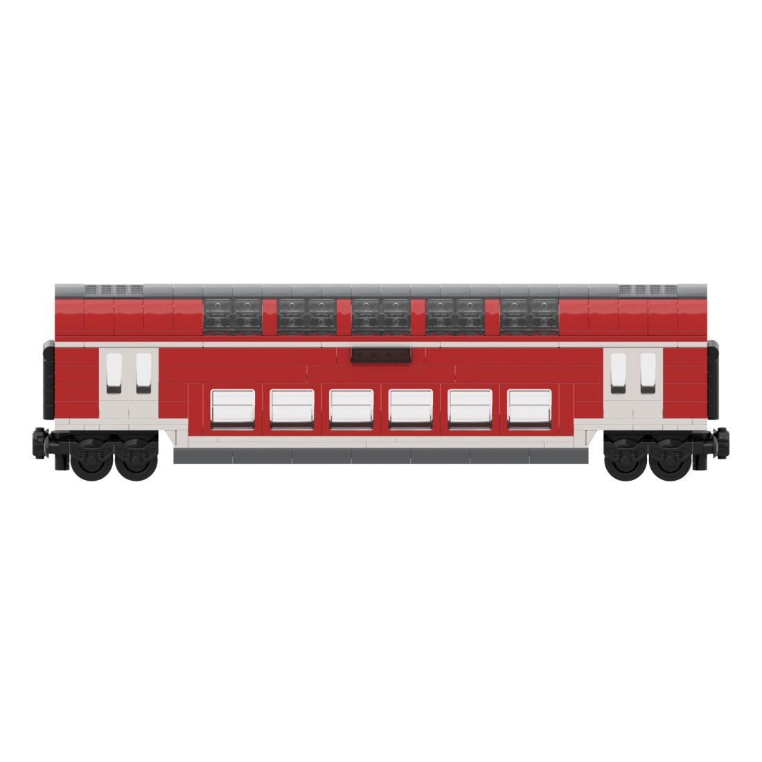 DoSto DB 2nd Class Double-Decker Passenger Car Building Blocks-LesDiy-Train Carriage-