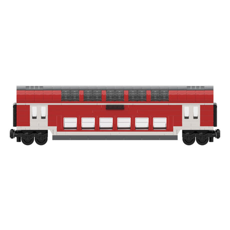 DoSto DB 2nd Class Double-Decker Passenger Car Building Blocks-LesDiy-Train Carriage-