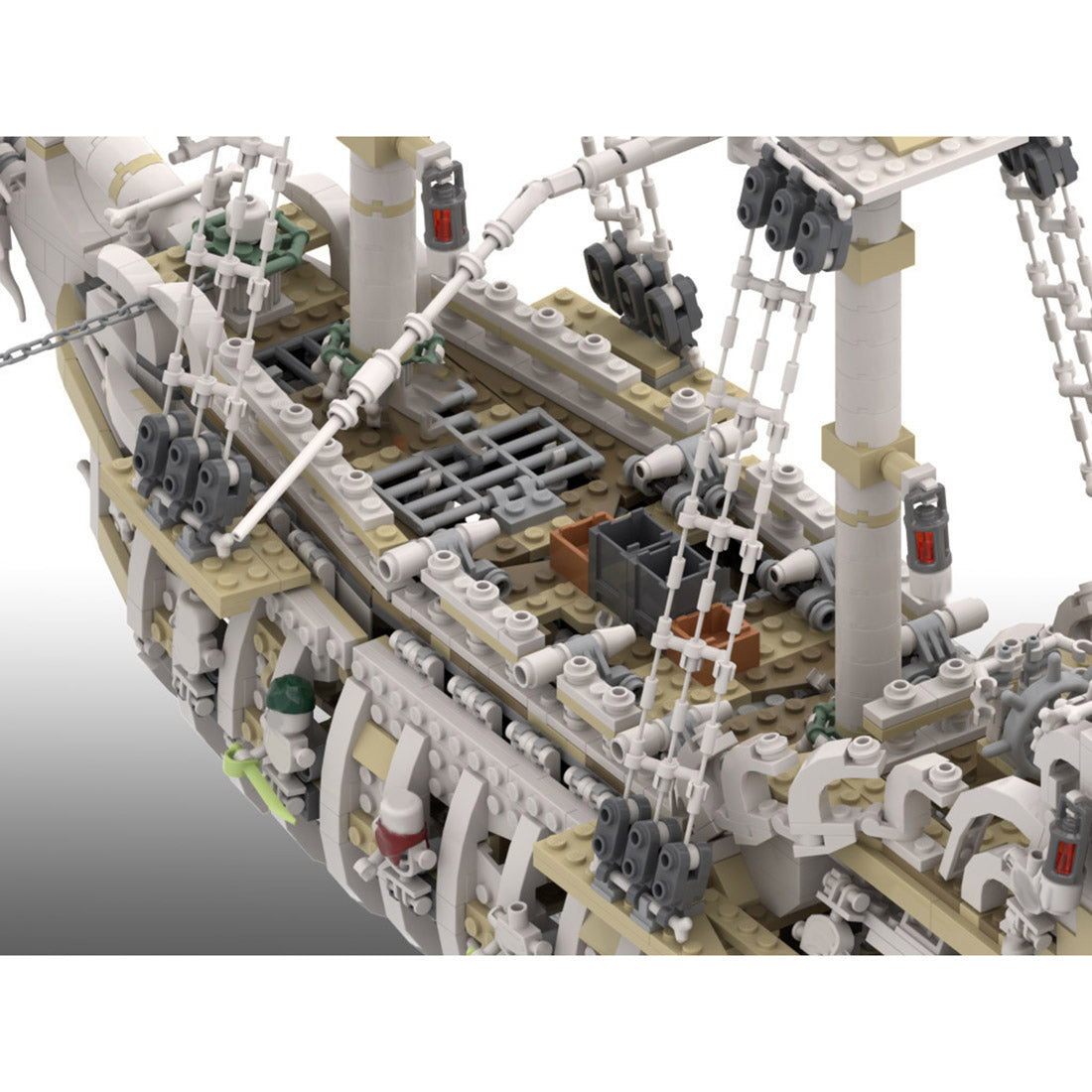 MOC-110420 The Terrifying Charon's Chest Pirate Ship Building Blocks