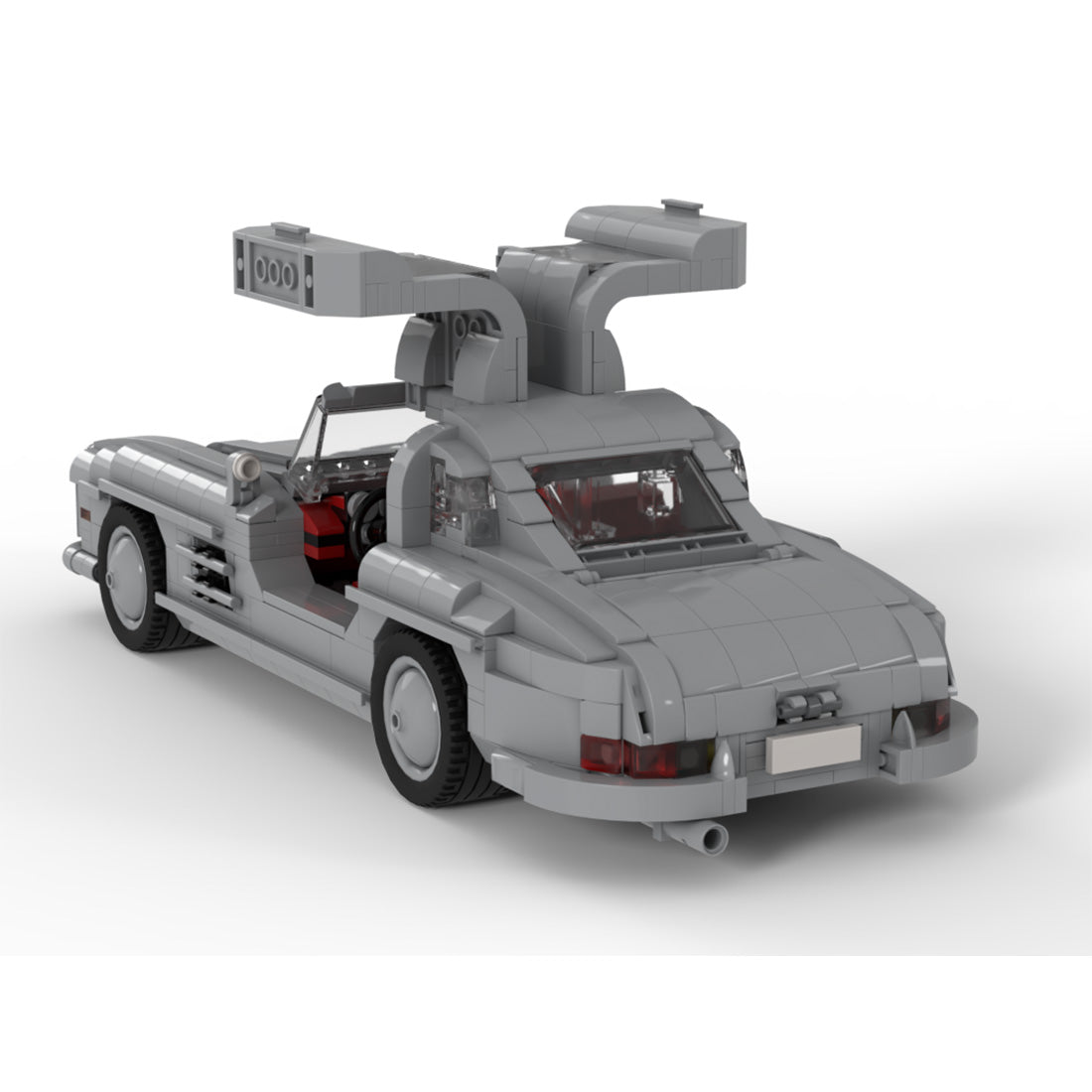 MOC-223863 Mercedes 300 SL W198 1:18 Scale Classic Sports Car Building Blocks