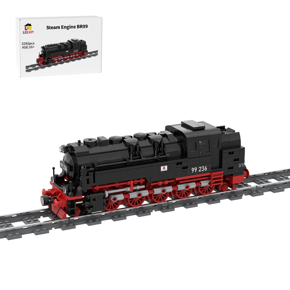 MOC-167419 BR 99.23 HSB Vintage Steam Locomotive Building Blocks