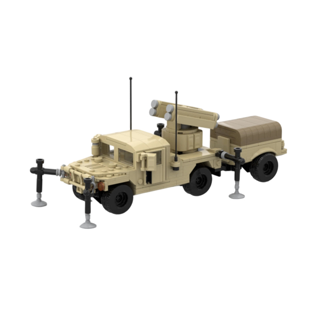 Desert HUMVEE 14 Modern Military Vehicle Building Blocks