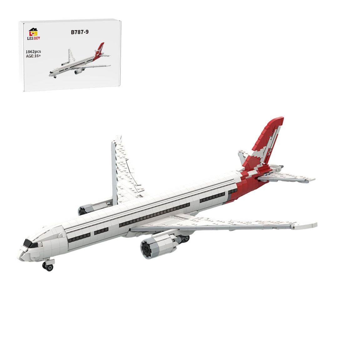 MOC-248342 Boeing 787-9 Dreamliner Qantas Livery 1:100 Building Blocks