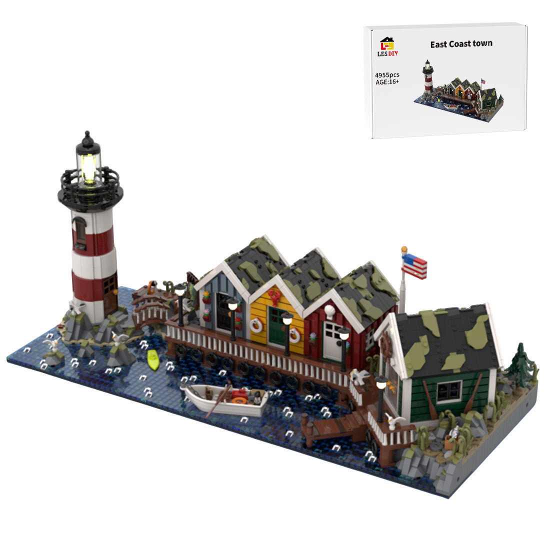 MOC-220004 Coast Town Diorama Building Blocks