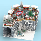 MOC-239640 Winter Village Christmas Market Building Blocks