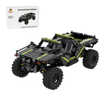 MOC-166891 + MOC-172968 Halo Warthog M12B RC Armored Off-Road Vehicle & Motorized Turret Building Blocks