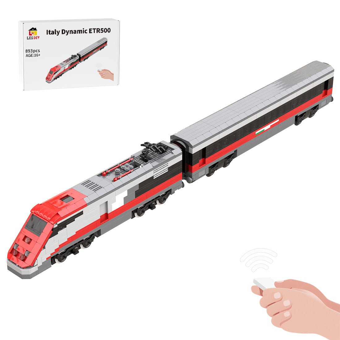ETR 500 Italian Train Building Blocks(Dynamic version) - LesDiy - Locomotive