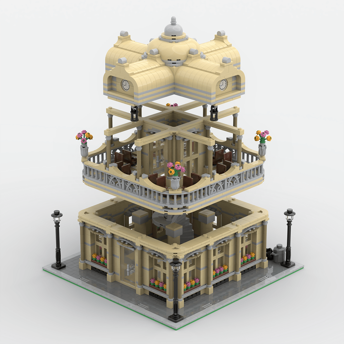 European Style Restaurant Building Blocks - LesDiy - Building Blocks