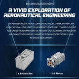 Mocsage Turbo Aircraft Engine Building Blocks Set