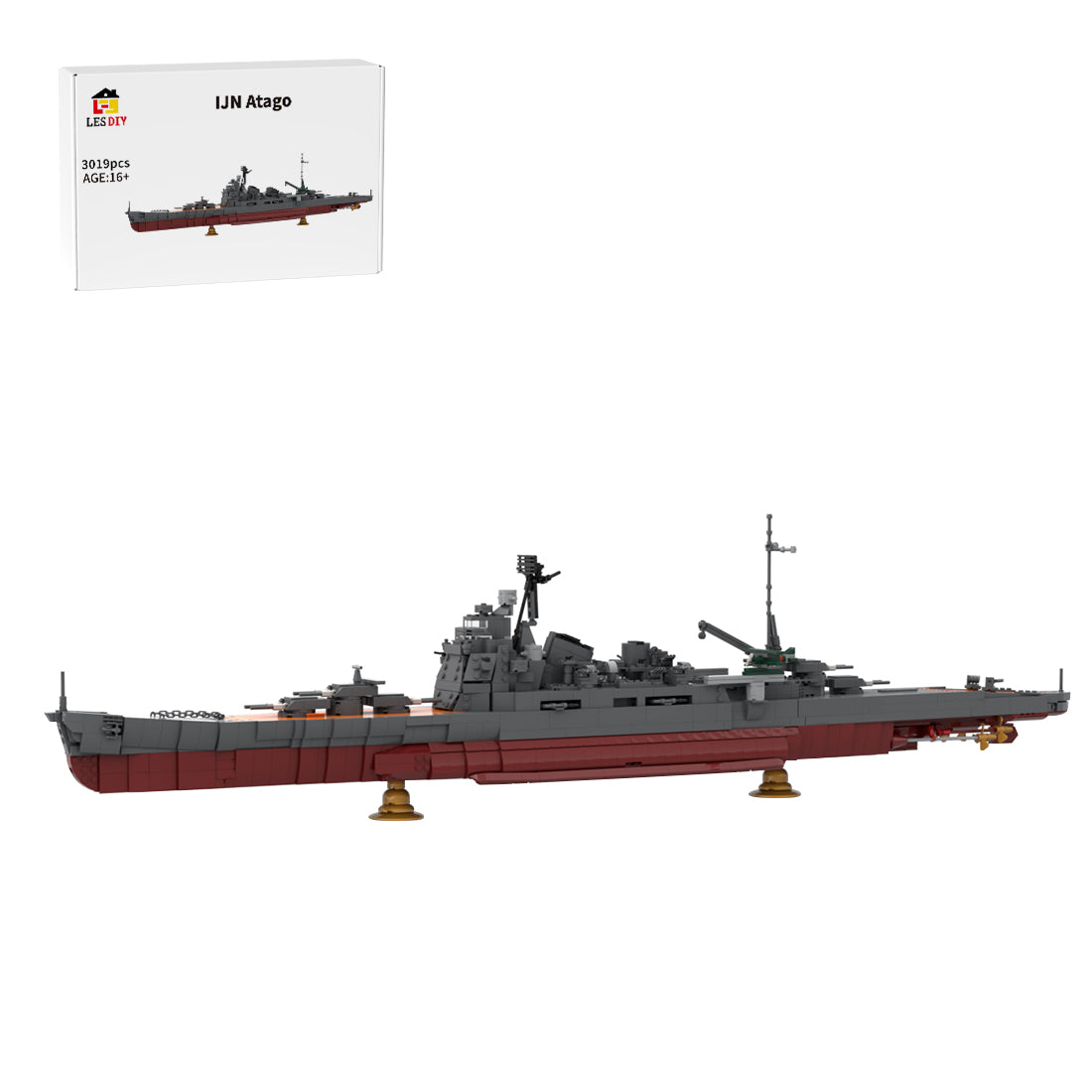 1:200 Scale IJN Atago Takao-Class Heavy Cruiser Building Blocks