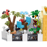 Mocsage Lighted Roman Corner Shop Street Scene Building Blocks