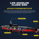 Mocsage 1/125 UCC Los Angeles-class Military Nuclear Submarine Model Building Blocks