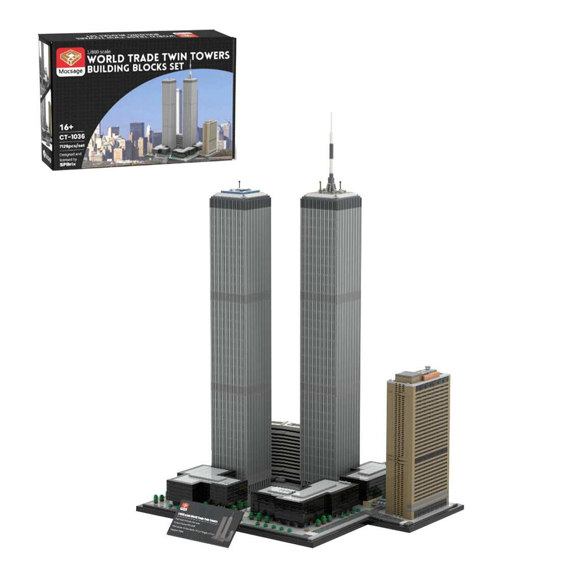 MOC-177998 World Trade Center Complex 1:800 Scale Building Blocks
