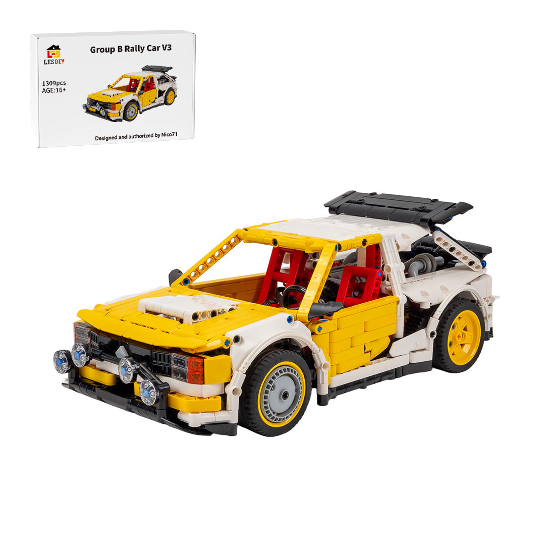 MOC-259195 Group B V3 1:11 Scale RC Rally Car Building Blocks