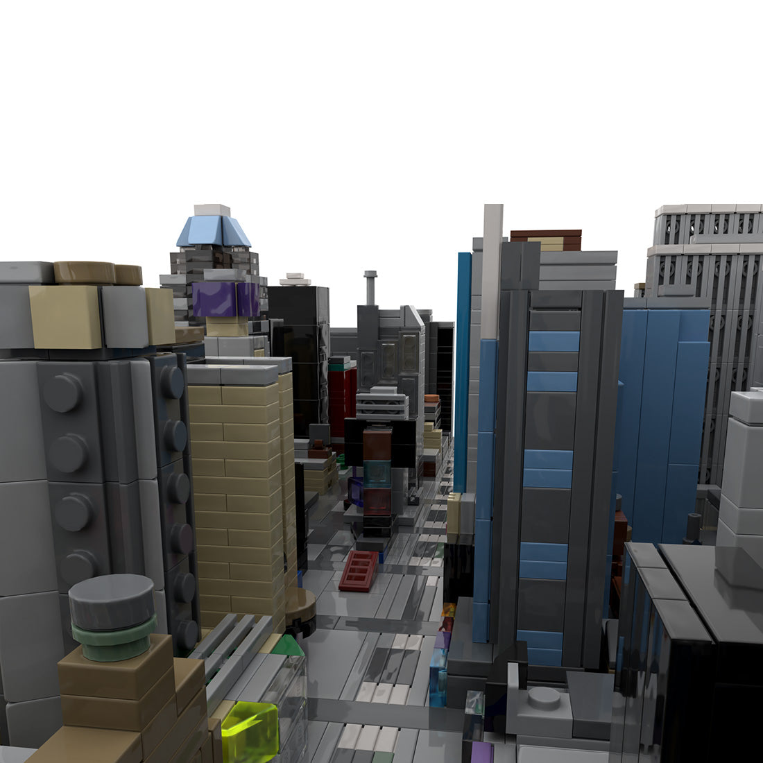 MOC-231668 1/800 Scale New York Midtown Broadway Theatre District Building Blocks