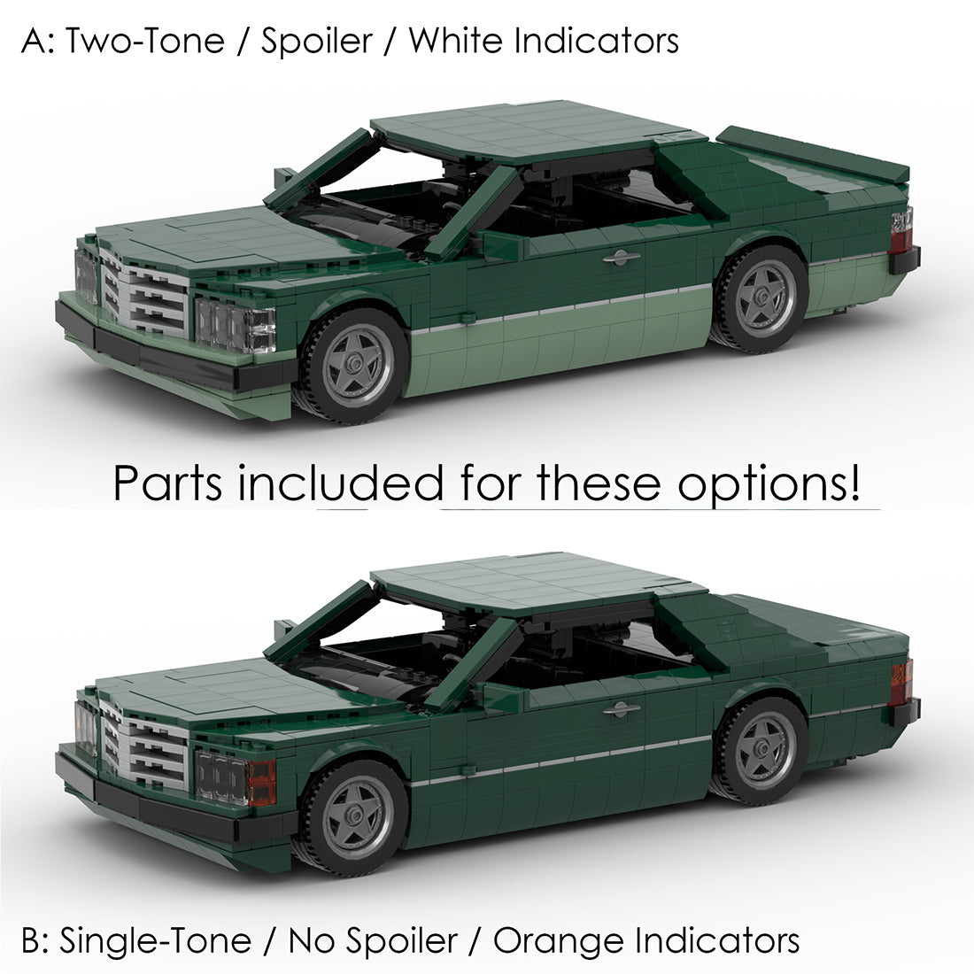 1980s German Grand Touring Coupe Building Blocks (gobricks)