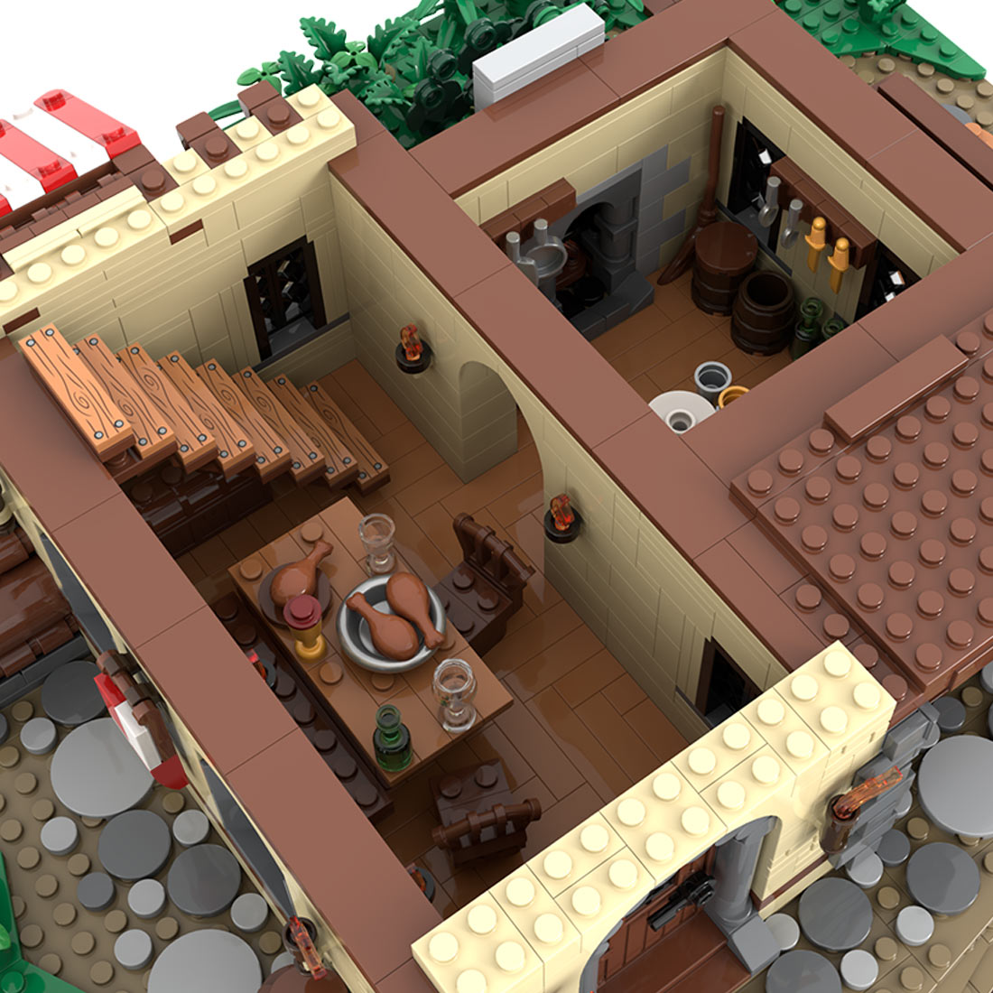 MOC-224458 Medieval Tavern Building Blocks