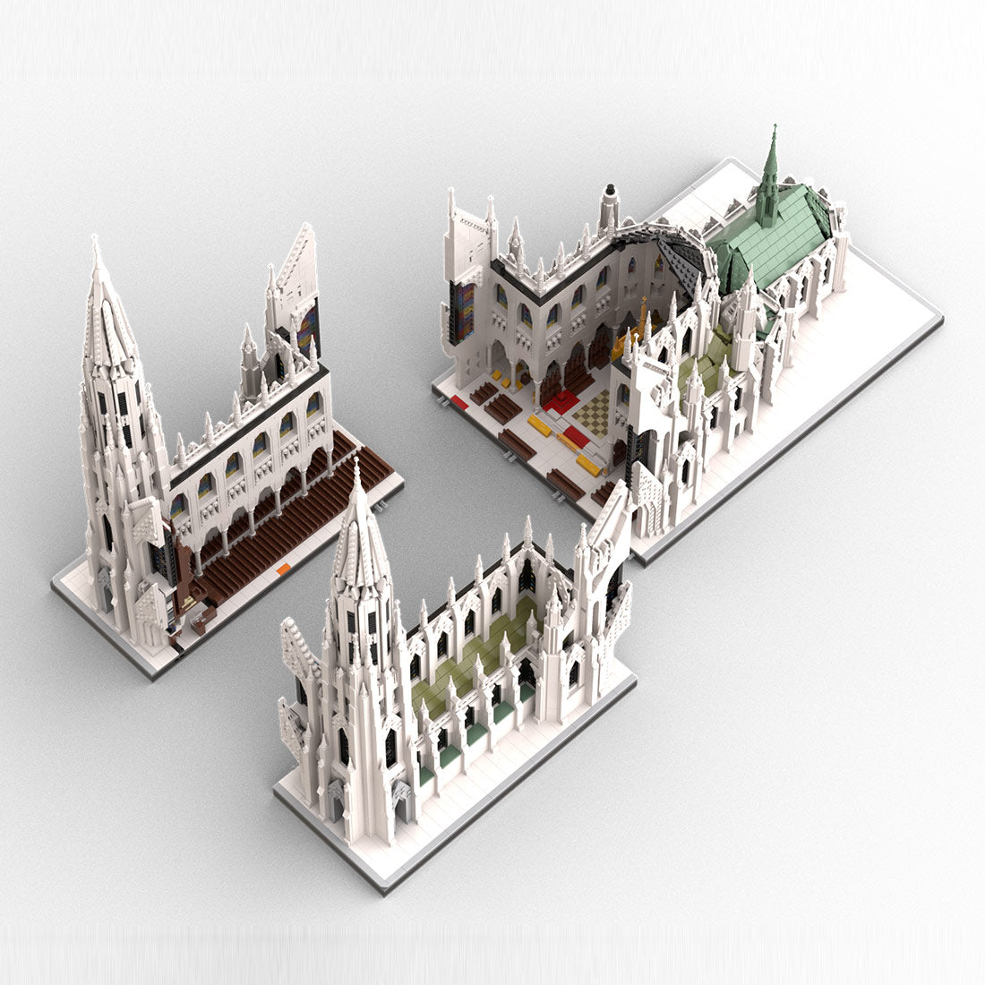 MOC-276548 NYC Saint Patrick's Cathedral Building Blocks