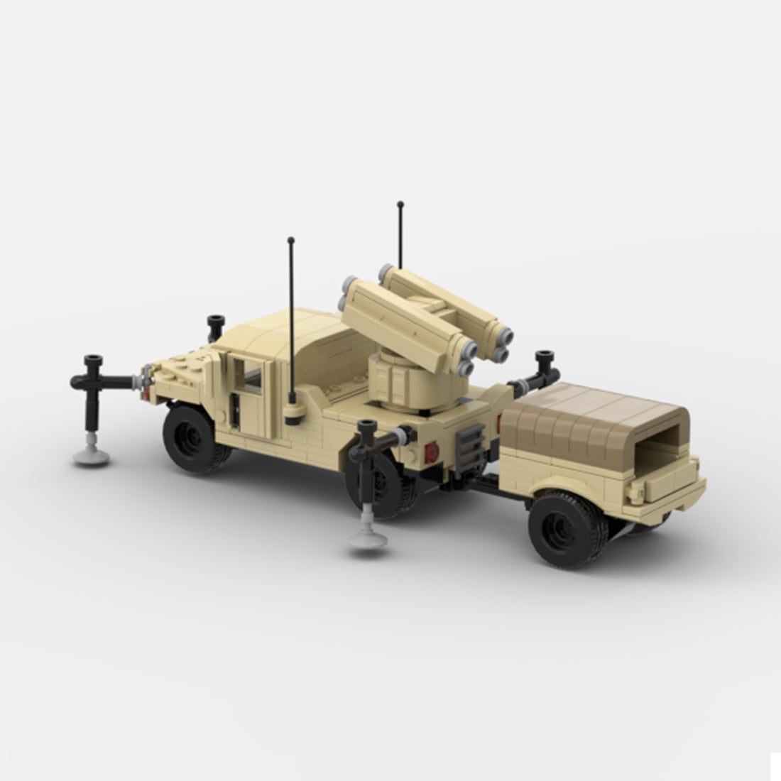 Desert HUMVEE 14 Modern Military Vehicle Building Blocks
