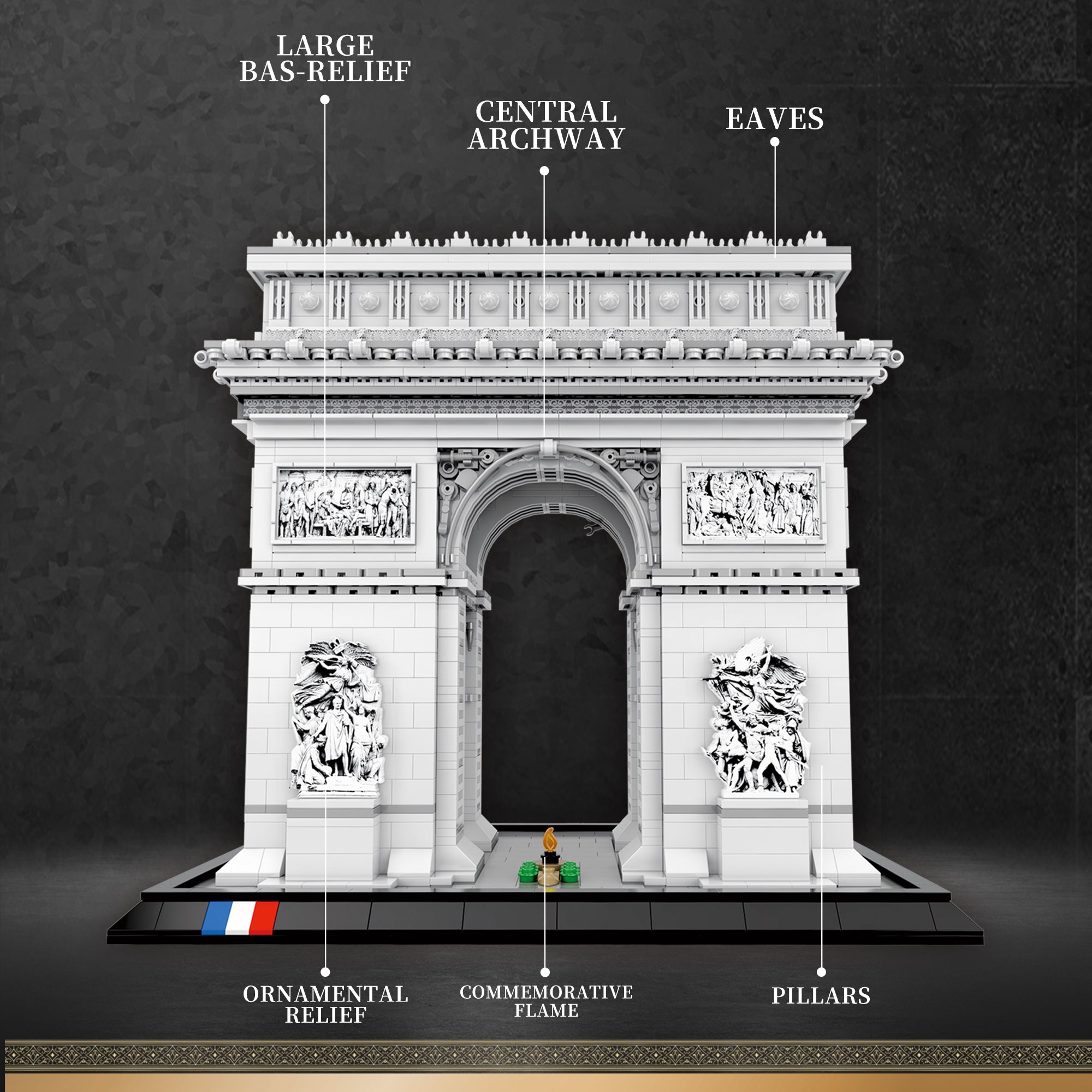 Iconic Arc Building Famous Landmark Arc de Triomphe Building | LesDiy