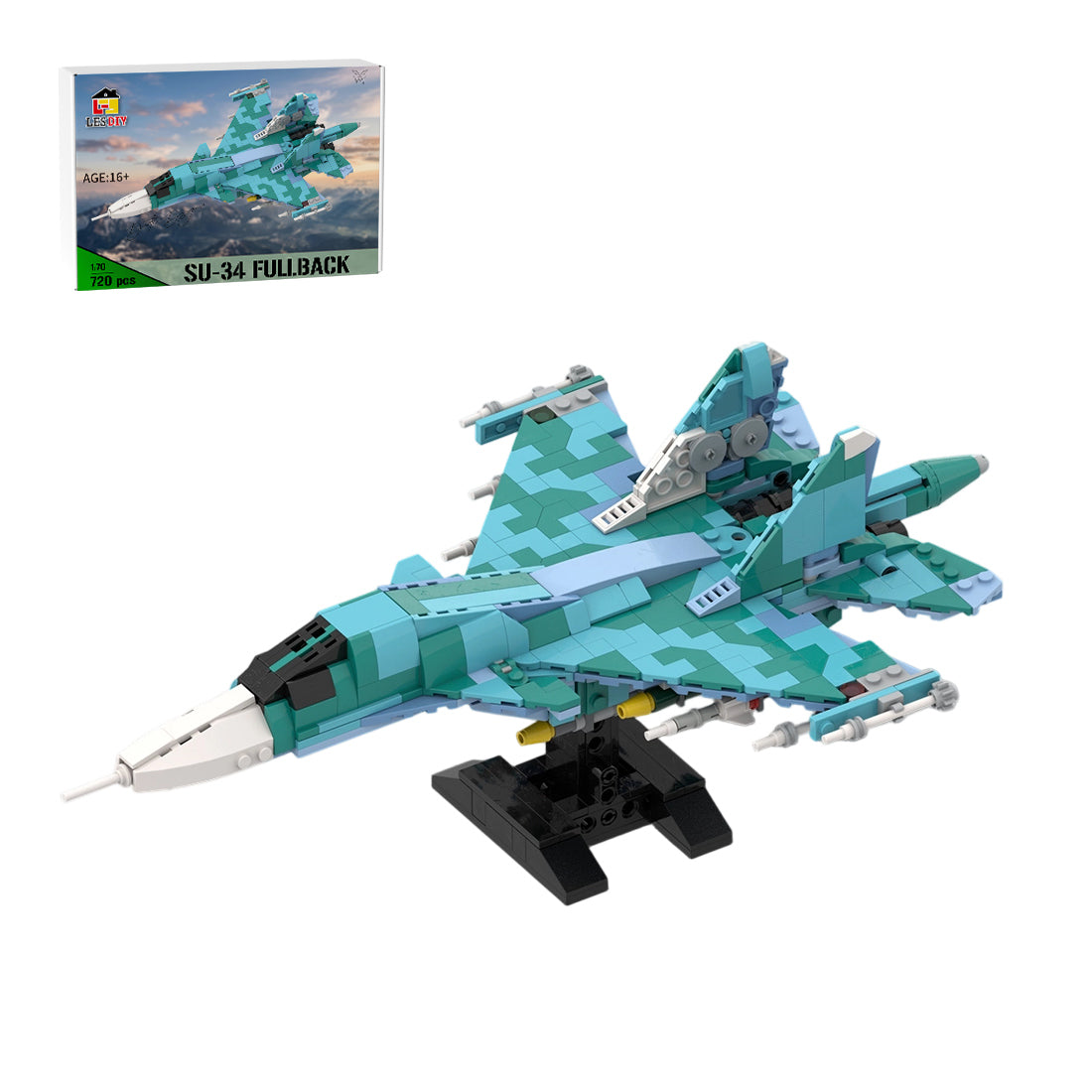 MOC-258274 Sukhoi Su-34 Fighter Bomber - 1:70 Scale Building Blocks
