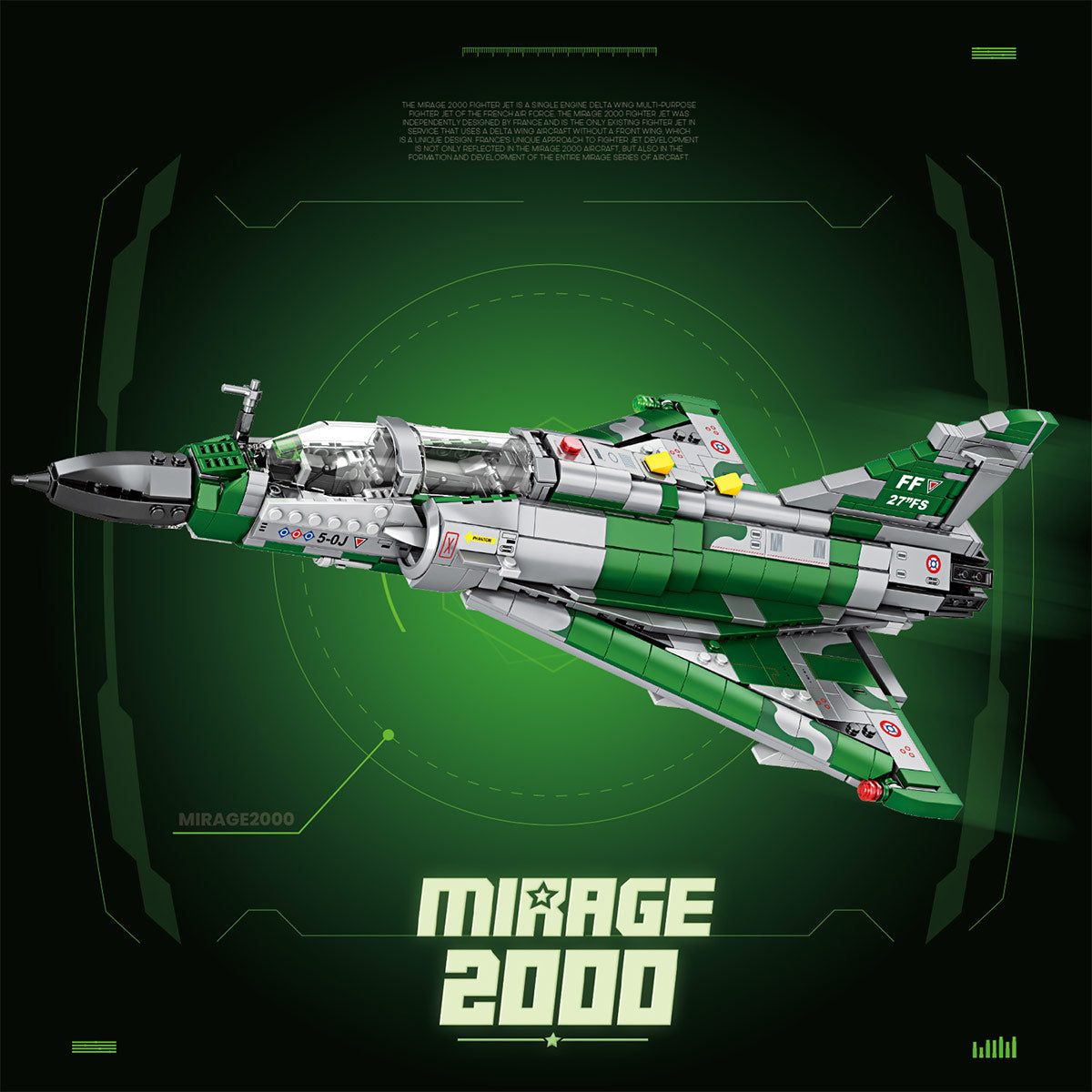 Mocsage MOC-96165 French Military Aviation Fighter Building Blocks
