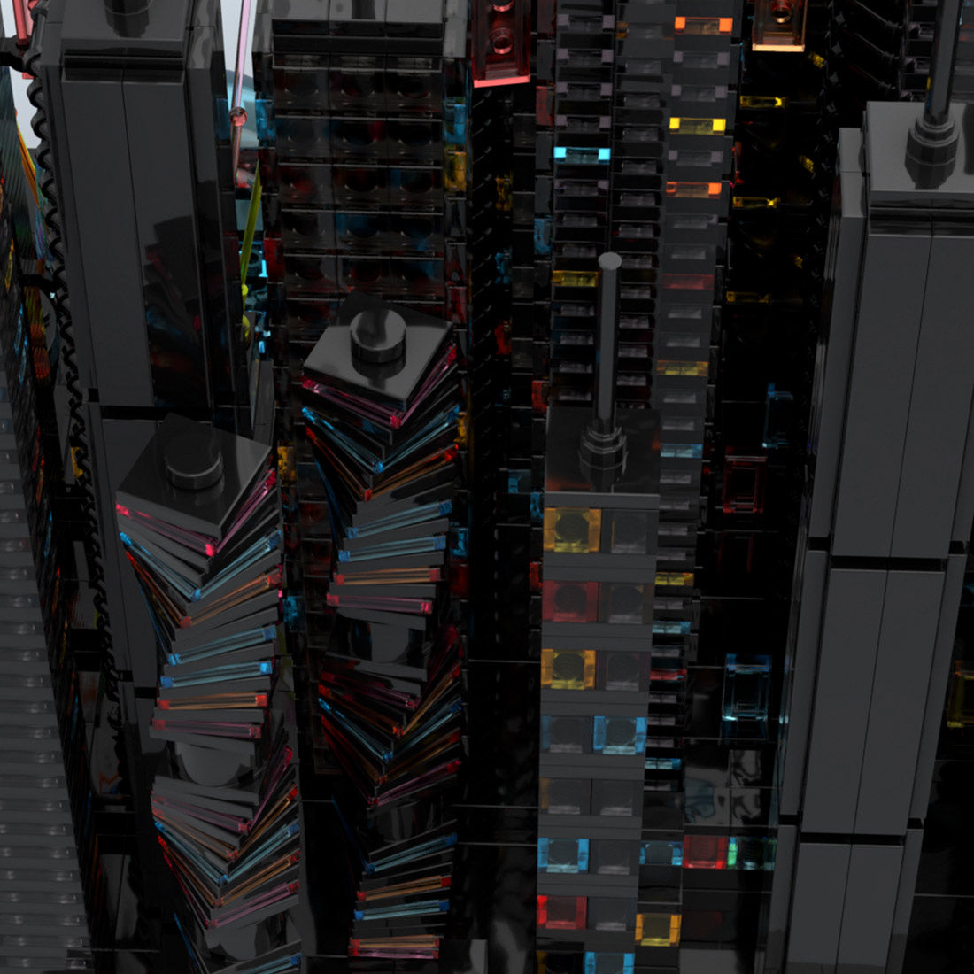 MOC-270096 Bay City Altered Carbon-Inspired Cyberpunk Microcity Building Blocks