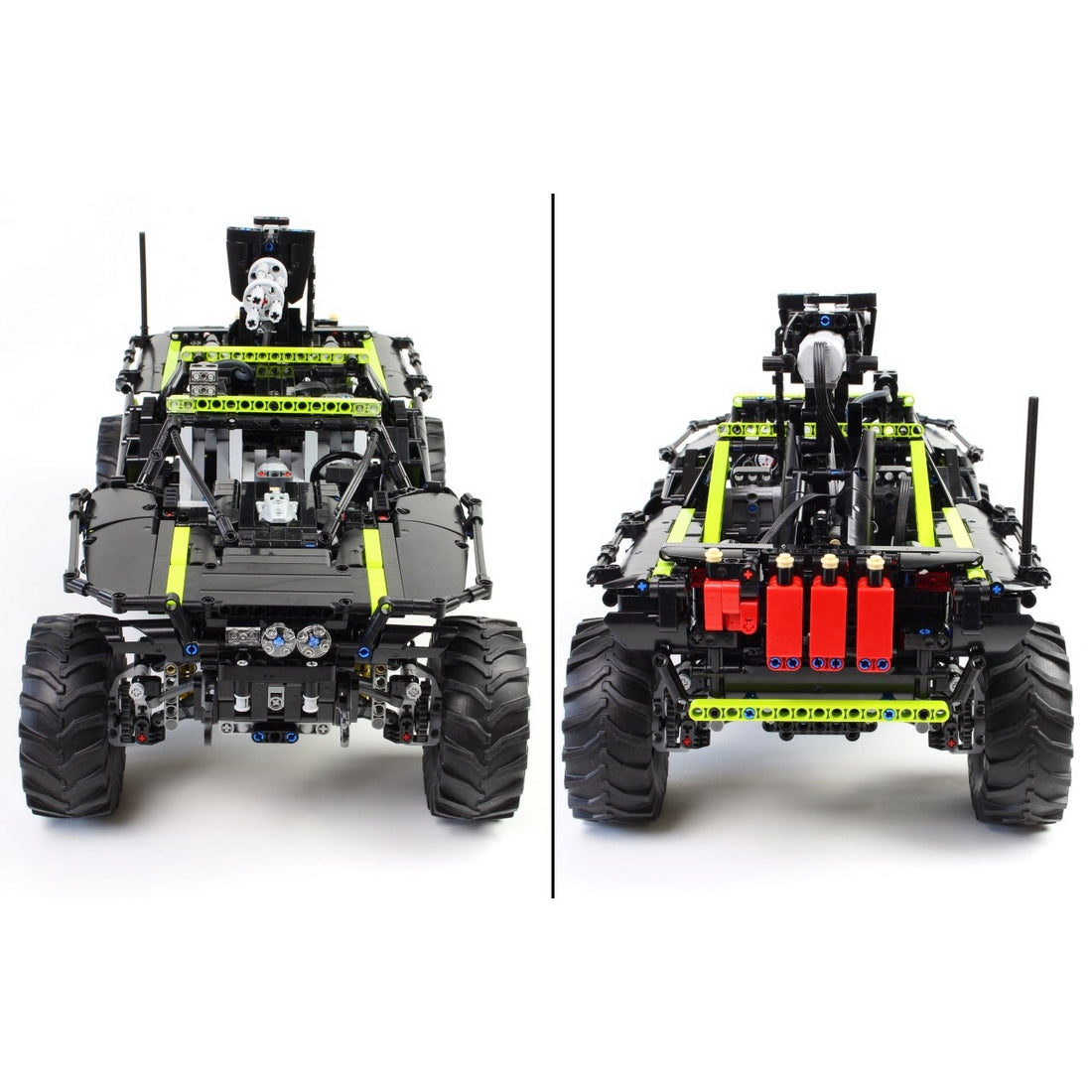 MOC-166891 + MOC-172968 Halo Warthog M12B RC Armored Off-Road Vehicle & Motorized Turret Building Blocks