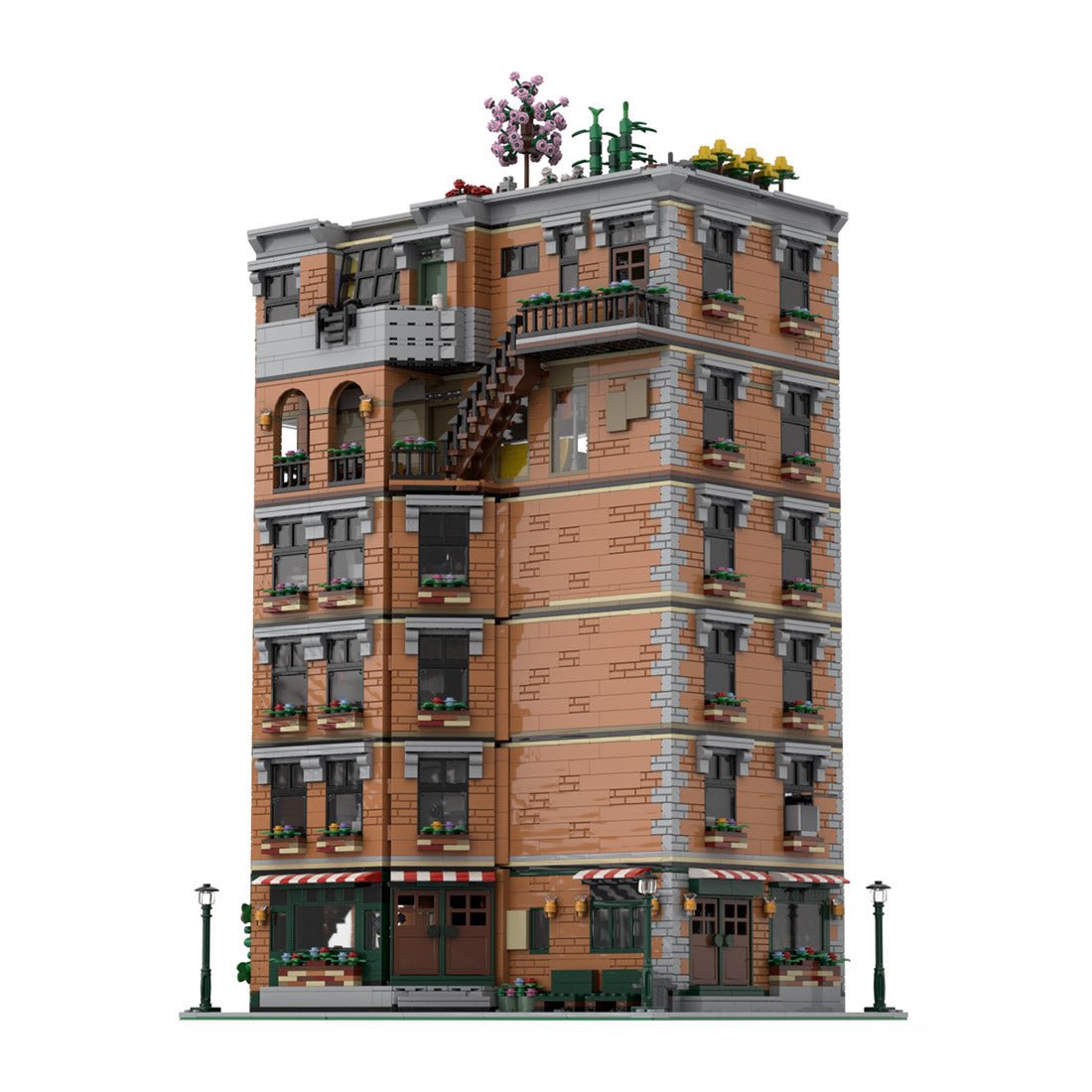 Friends-Inspired City Apartment Building Blocks-LesDiy-MOC-
