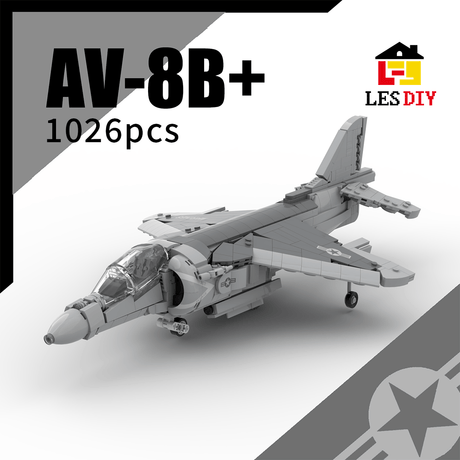 Fully Armed AV - 8B+ Harrier Building Blocks - LesDiy - Building Blocks