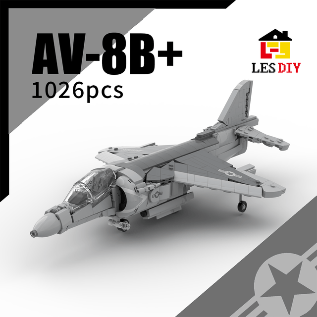 Fully Armed AV - 8B+ Harrier Building Blocks - LesDiy - Building Blocks