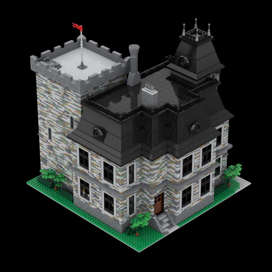 Gothic Castle Villa Victorian Mansion Building Blocks-LesDiy - 